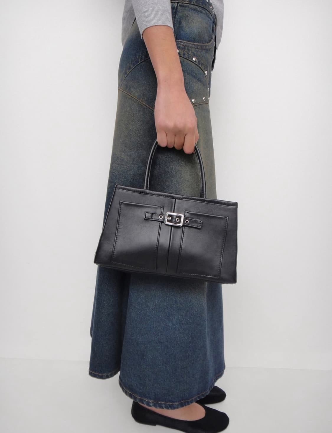 F/ 기마구아스 Mini 안나마리아 레더백 블랙 상품이미지2