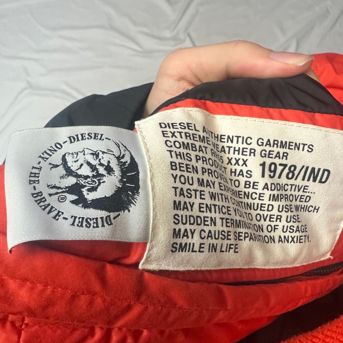 디젤 오렌지 울프죠패딩 M 상품이미지4