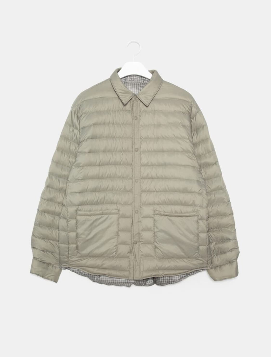 체크 리버시블 경량 패딩 상품이미지3