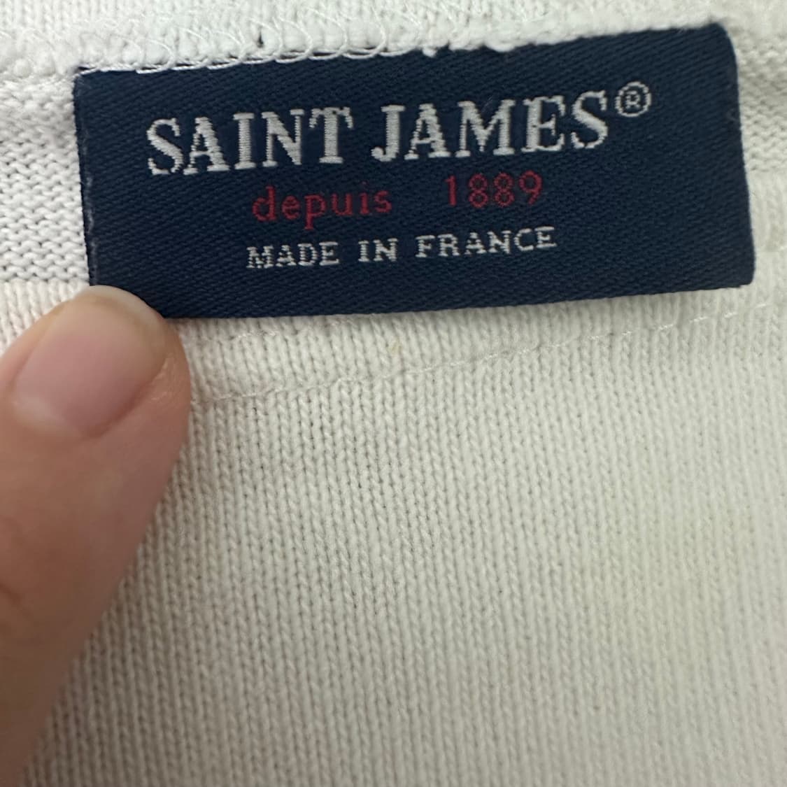 SAINT JAMES 세인트 제임스 긴팔티셔츠 화이트 100(L) 상품이미지4
