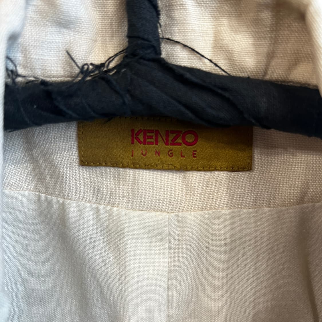 90s 겐조 오리엔탈 버드 자수 린넨 자켓 상품이미지10