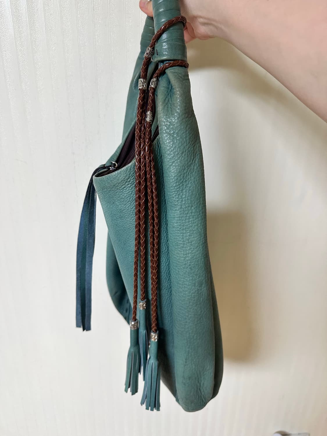 Kazuyo nakano leather bag mint 상품이미지4