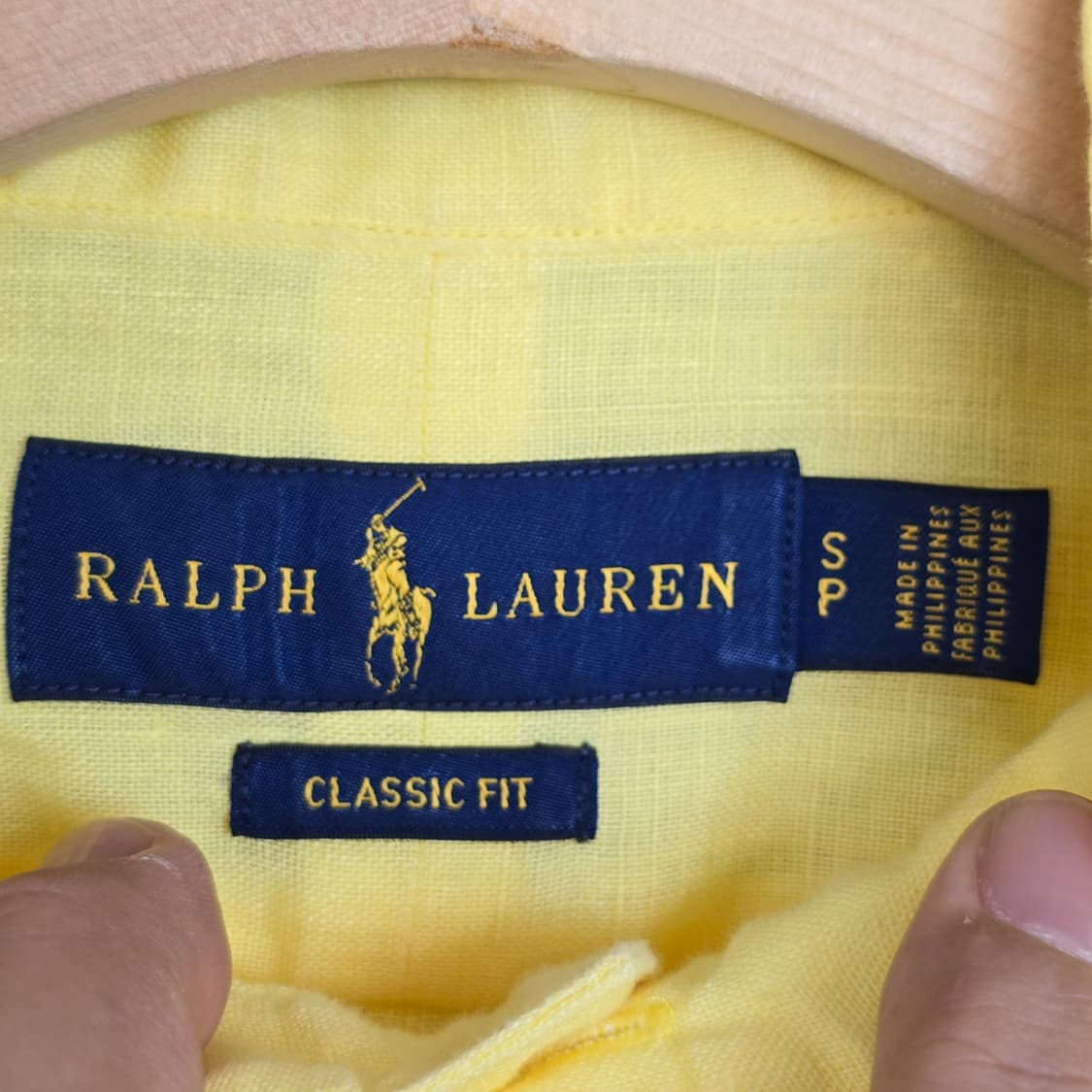랄프 로렌 Ralph Lauren 클래식핏 린넨 셔츠 옐로우 SP 상품이미지5