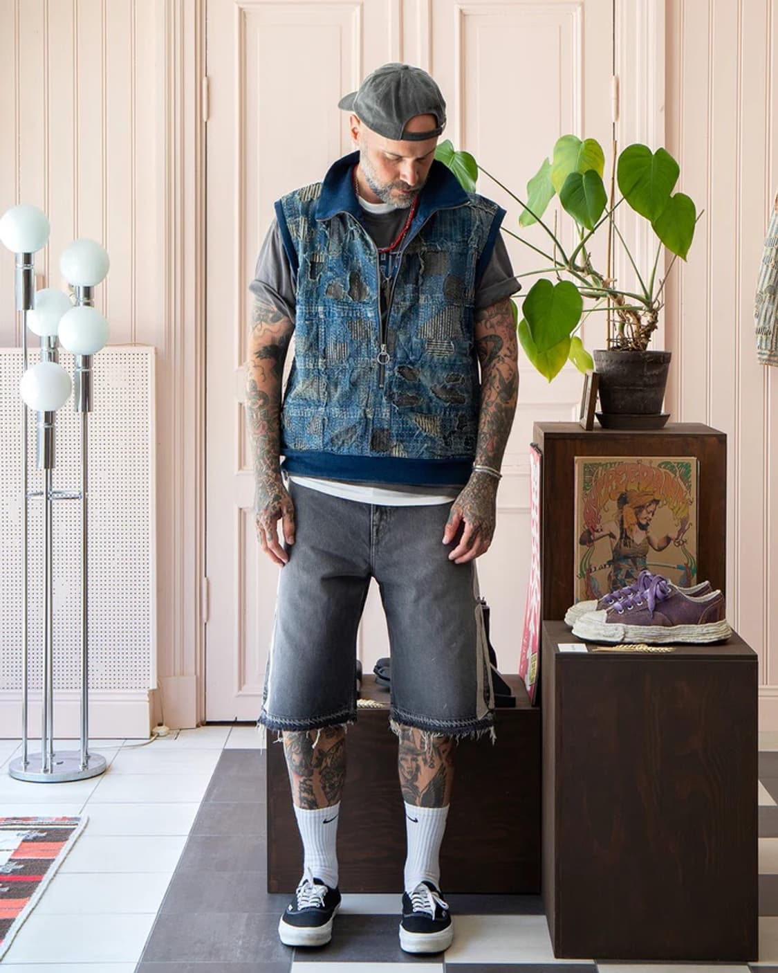캐피탈 보로 KAPITAL BORO IDG Half Zip Vest 상품이미지1