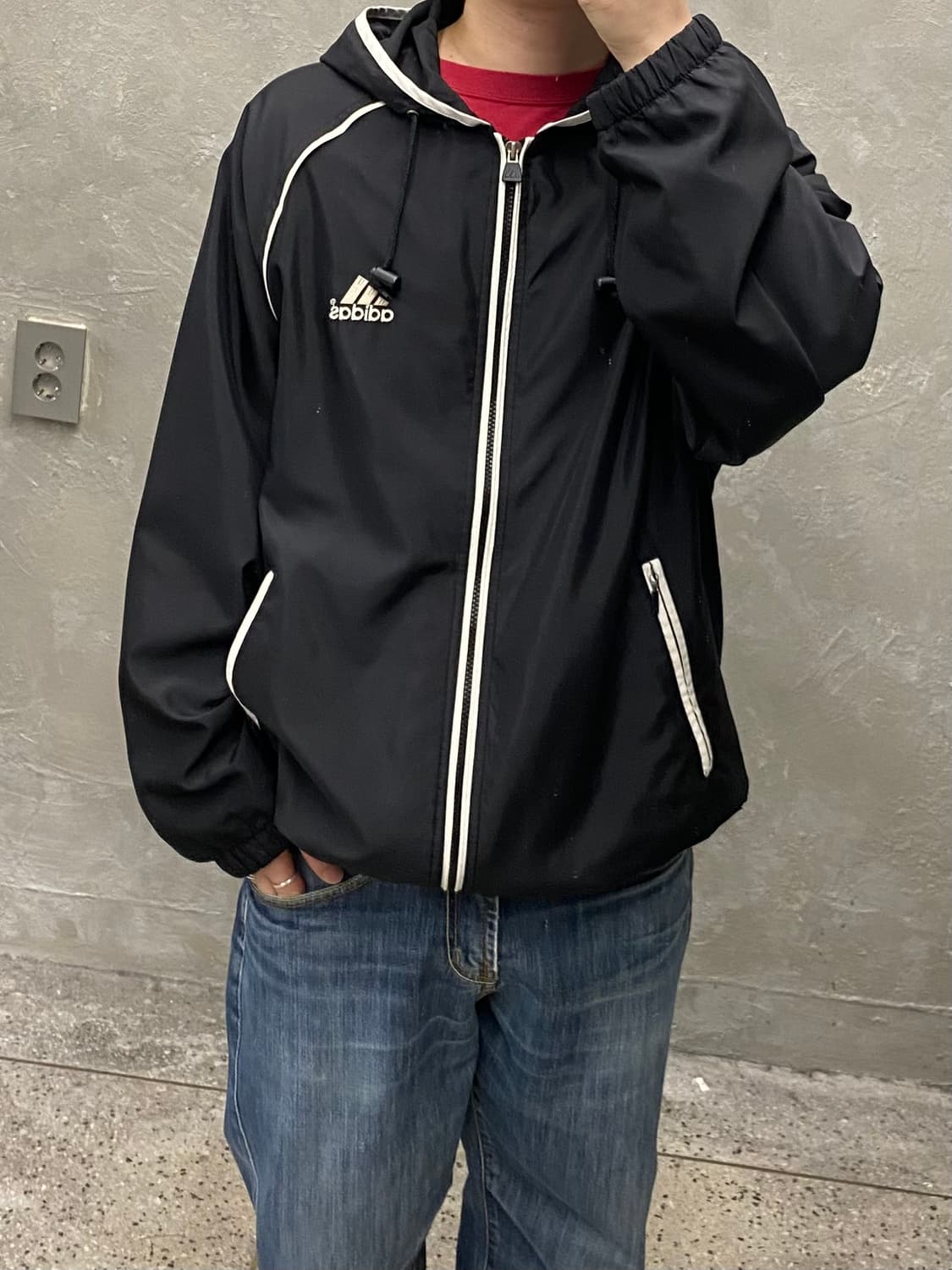 [105] 00s ADIDAS 아디다스 올드스쿨 후드 윈드자켓 상품이미지10