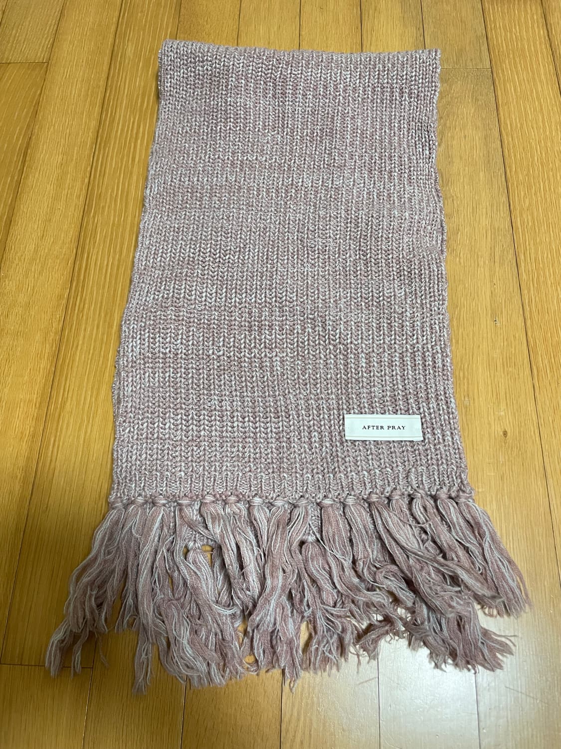 [OS] 애프터프레이 인타르시아 머플러 샴페인핑크 상품이미지1