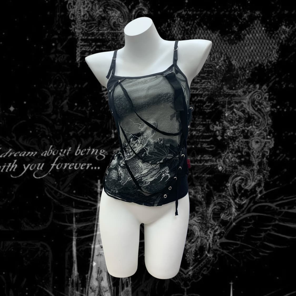 Ozz croce oriental grunge slip top  상품이미지1