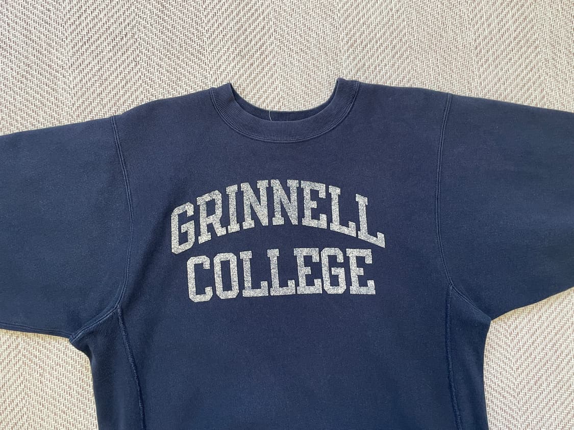 90s usa 챔피온 리버스위브 그리넬 컬리지 스웻셔츠  상품이미지3