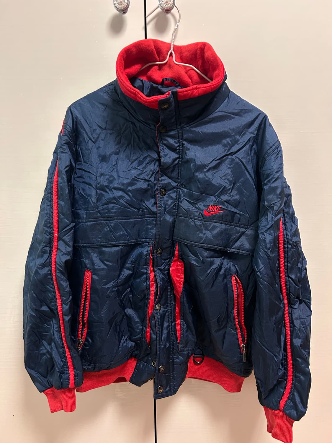 나이키 80년대 빈티지 퀄팅 자켓 네이비 L 상품이미지1
