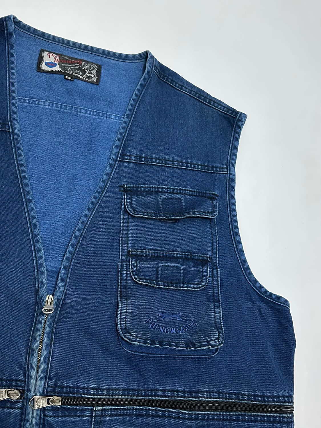 폴뉴망 빈티지 데님 베스트 자켓 청조끼 상품이미지2