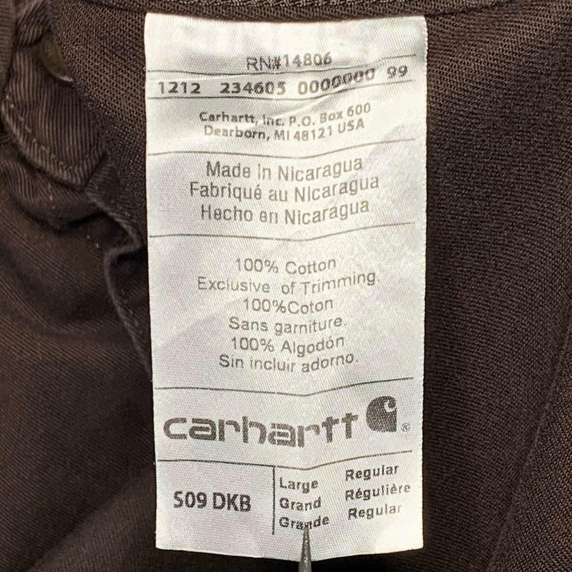 [L] 칼하트 헤비코튼 워크셔츠 다크브라운 상품이미지5