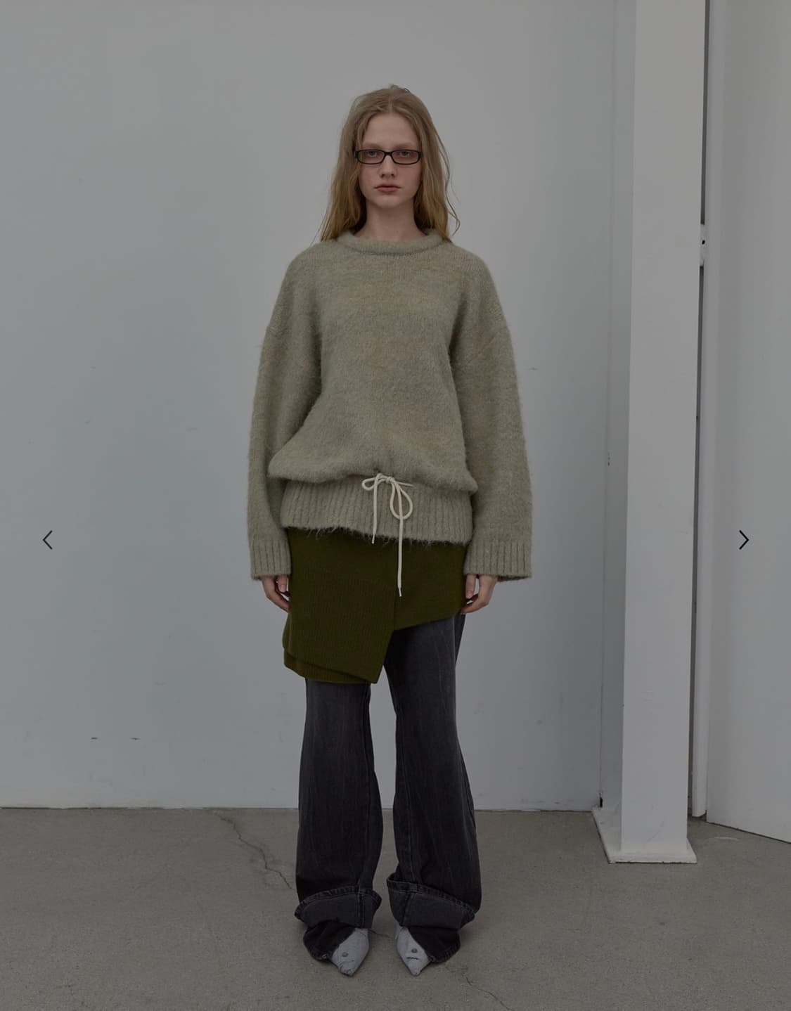 [LCDC] STRING DETAIL KNIT TOP (BEIGE) 상품이미지3