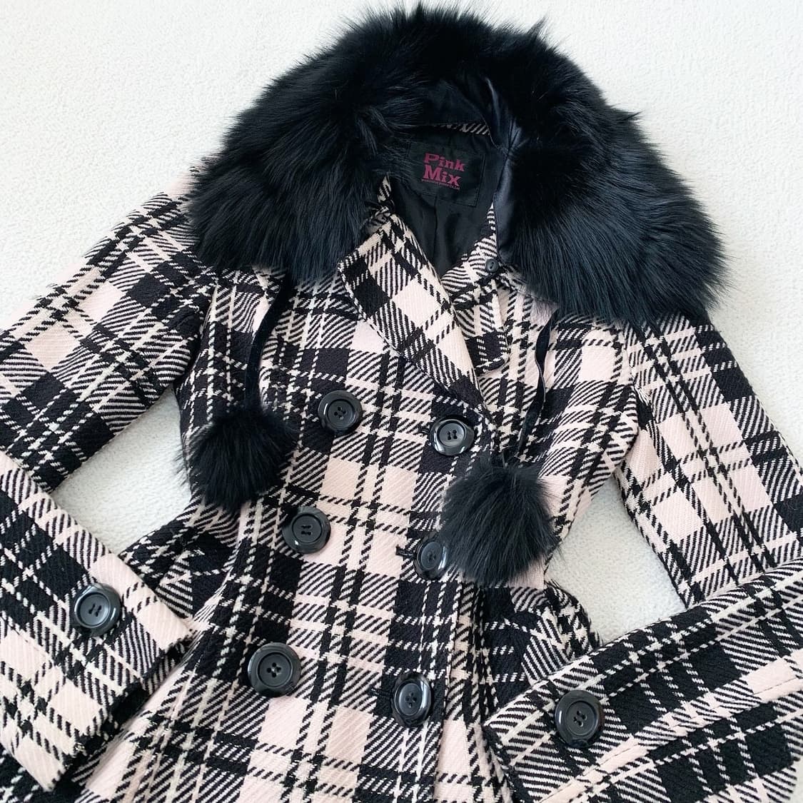 Pinkmix 블랙핑크 갸루 퍼 코트 상품이미지1