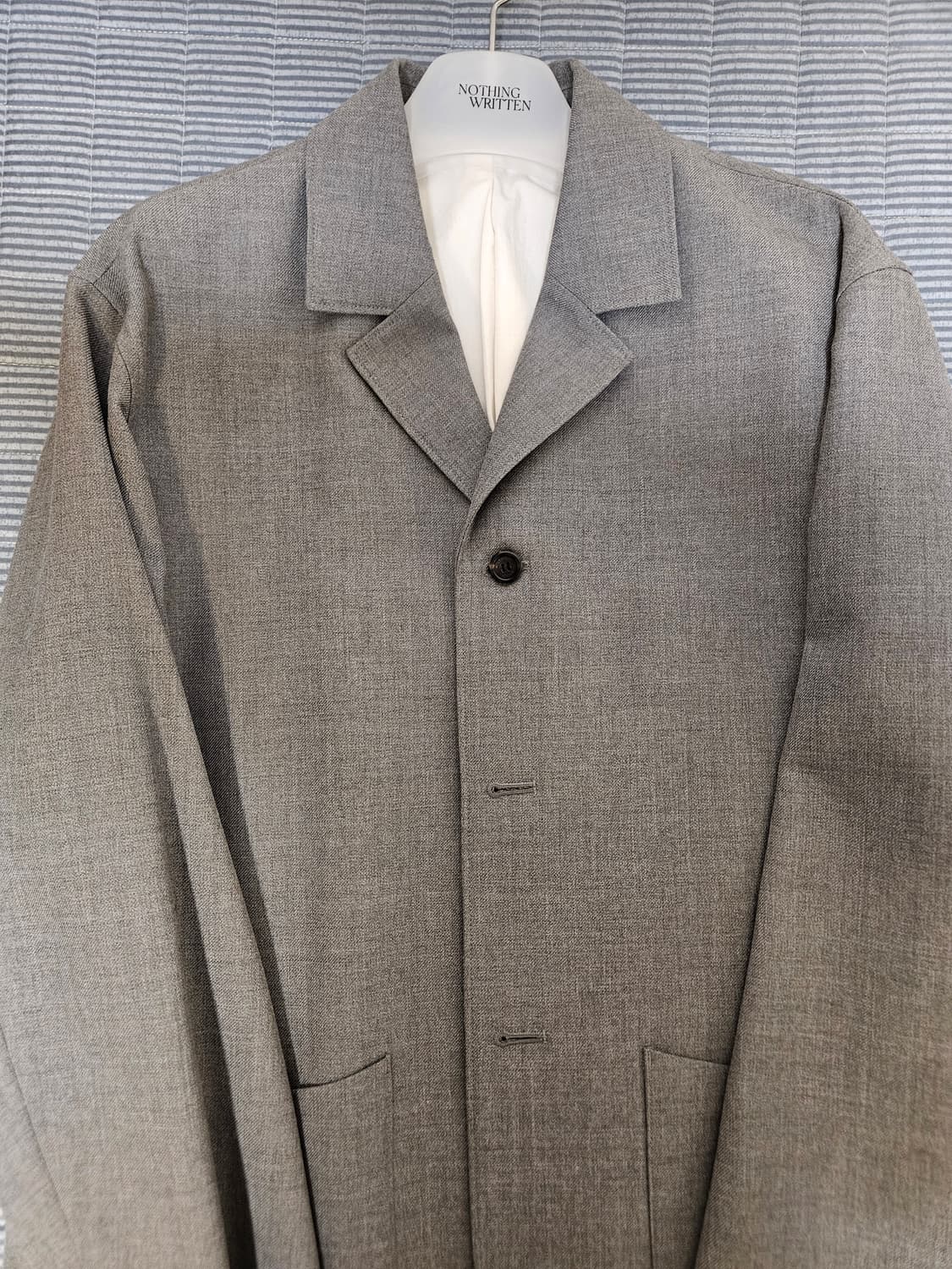 낫띵리튼 20ss 3b lounge jacket smoky grey 상품이미지1