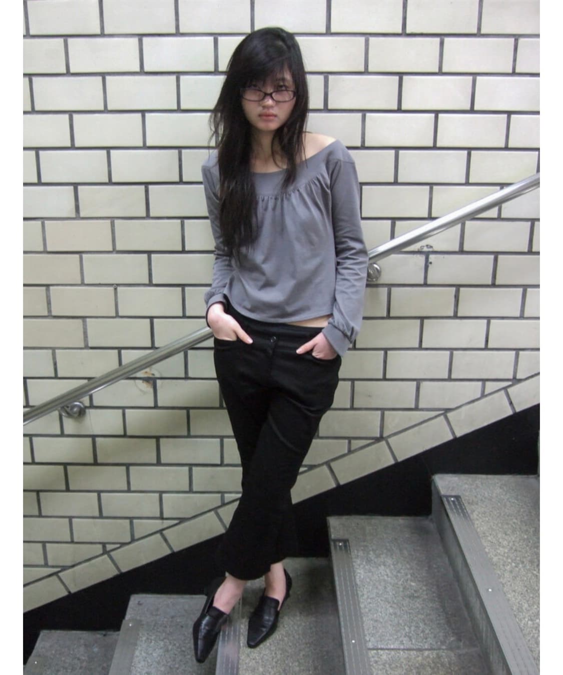 siamese 샴 셔링 탑 차콜 shirring top 상품이미지2