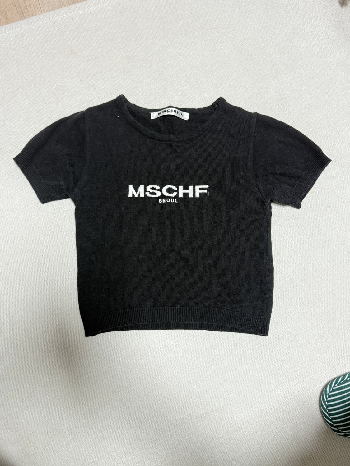 미스치프 단종 반팔 니트 티셔츠  상품이미지2