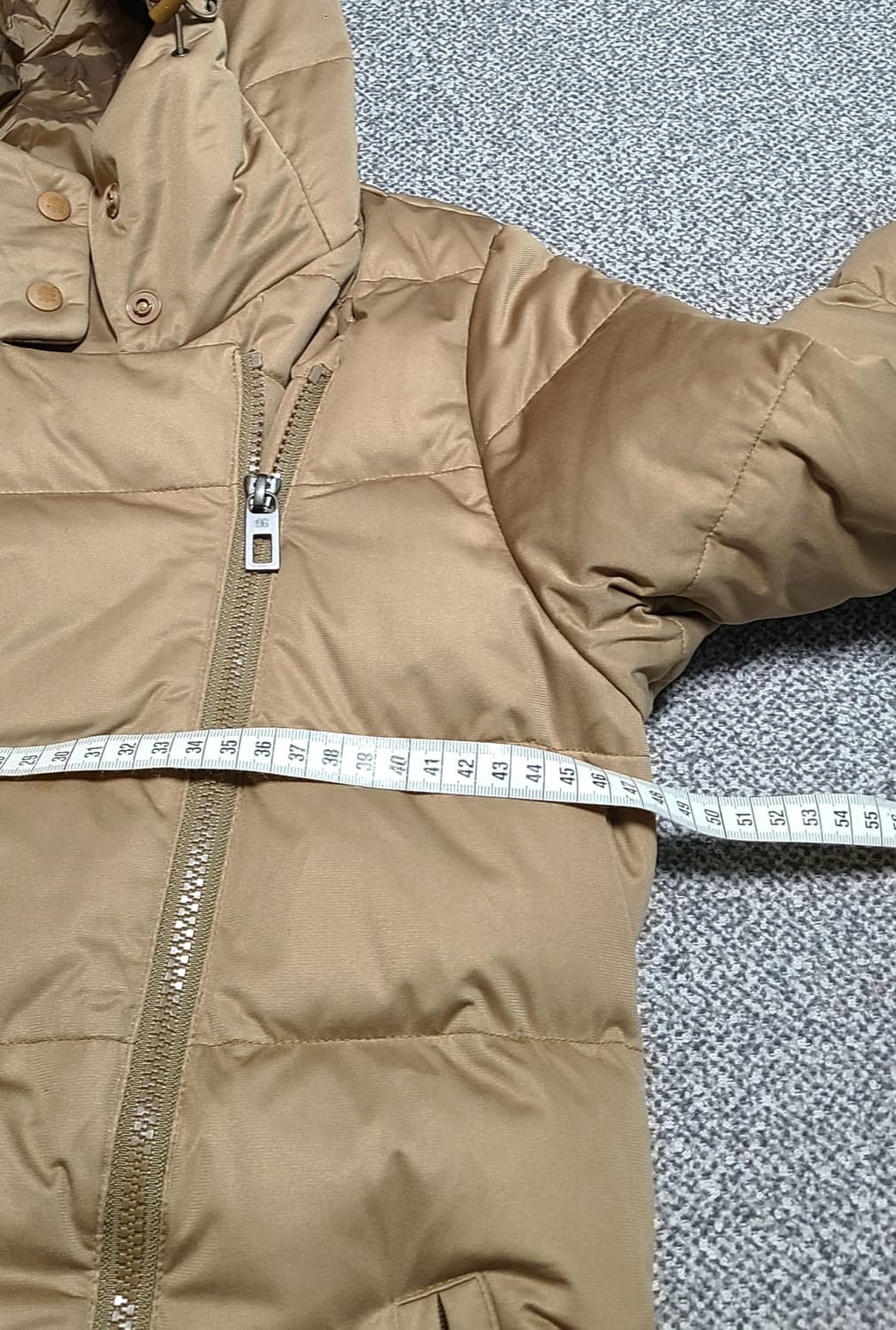 코오롱 스포츠 여성 구스 패딩 M  90  베이지 상품이미지4