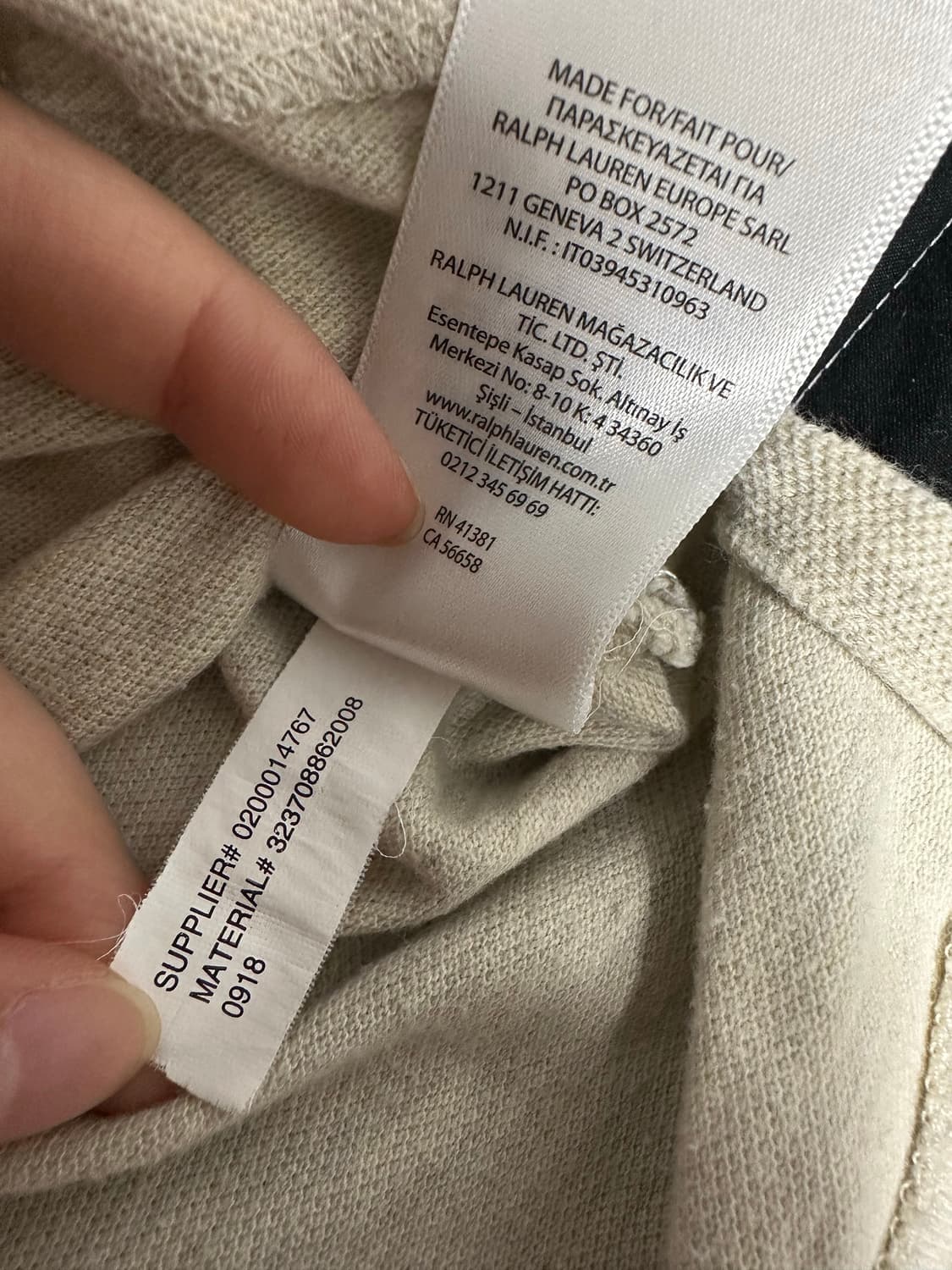 폴로 빅포니 긴팔 카라티 아이보리 상품이미지4