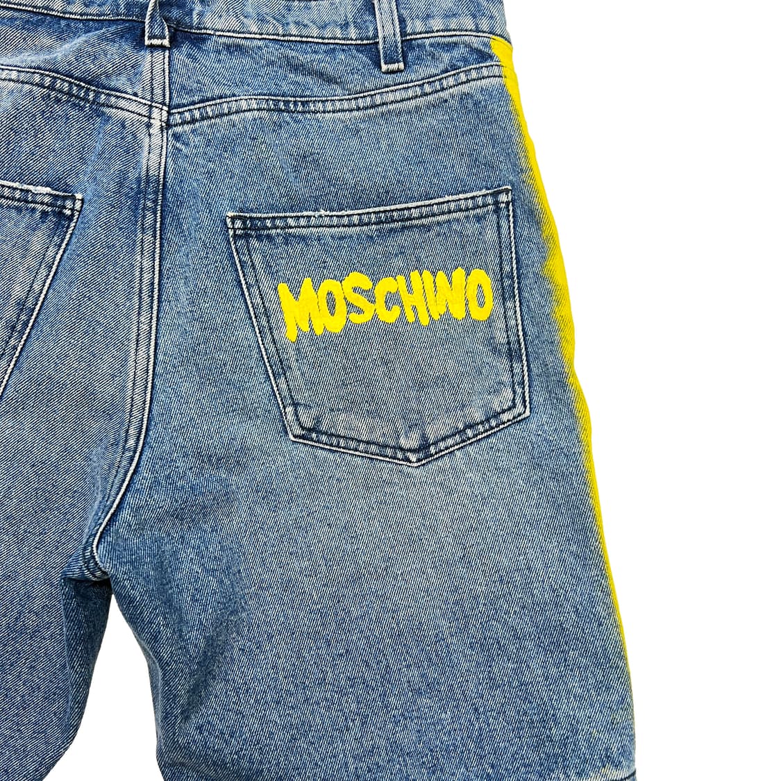 모스키노 23ss Paint denim shorts (46)  상품이미지4