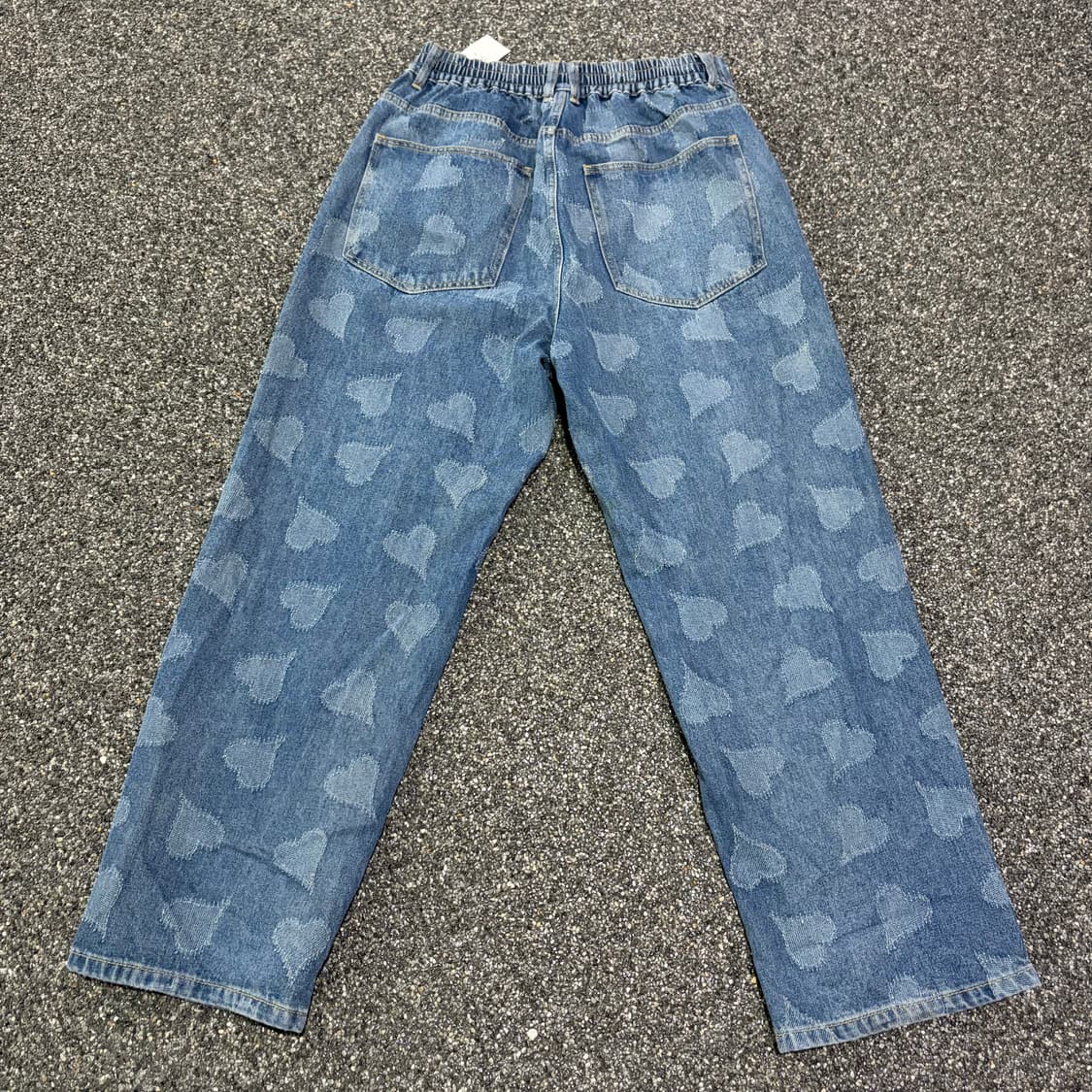 엑스톤즈 하트 데미지 밴딩 데님 팬츠 B4093 상품이미지5