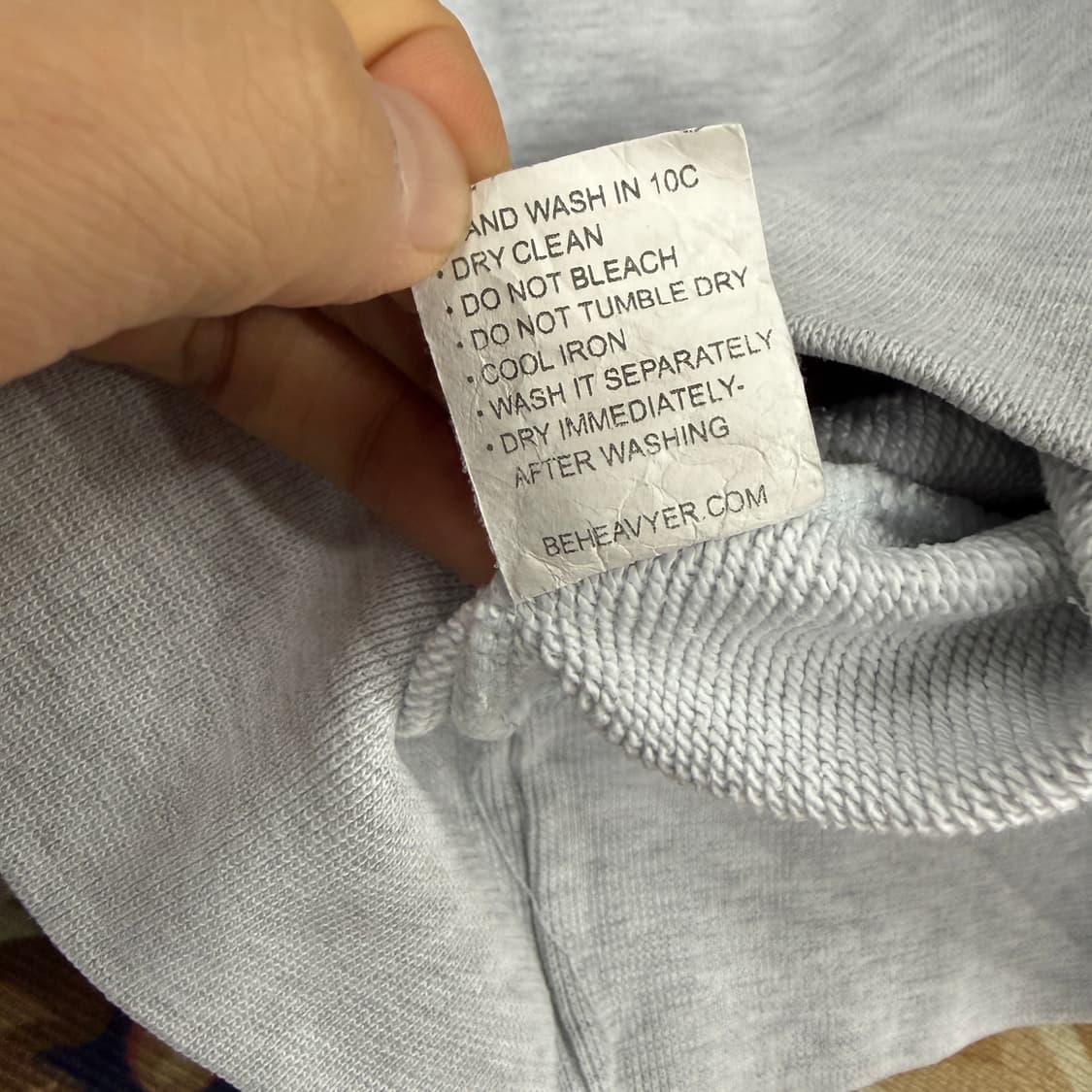 (0)비헤비어 BEHEAVYER 맨투맨 스웻셔츠(그레이) 상품이미지4