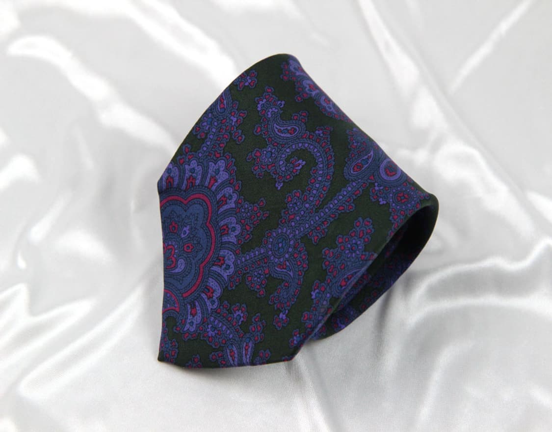 알마니 9.1cm A등급 페이즐리 남자 명품 넥타이 상품이미지1