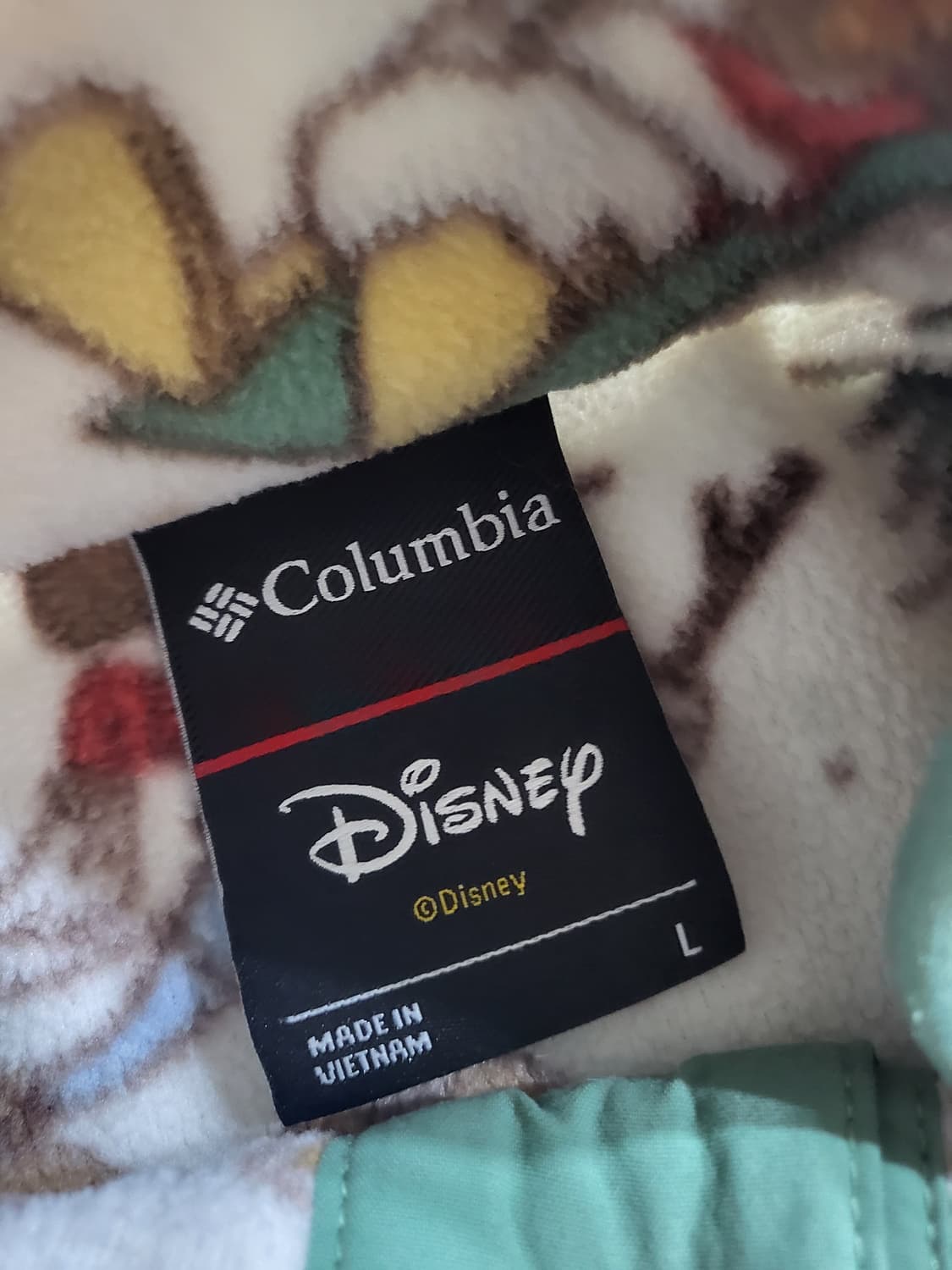 콜롬비아 디즈니 미키 후리스 L 사이즈 판매해요 상품이미지7