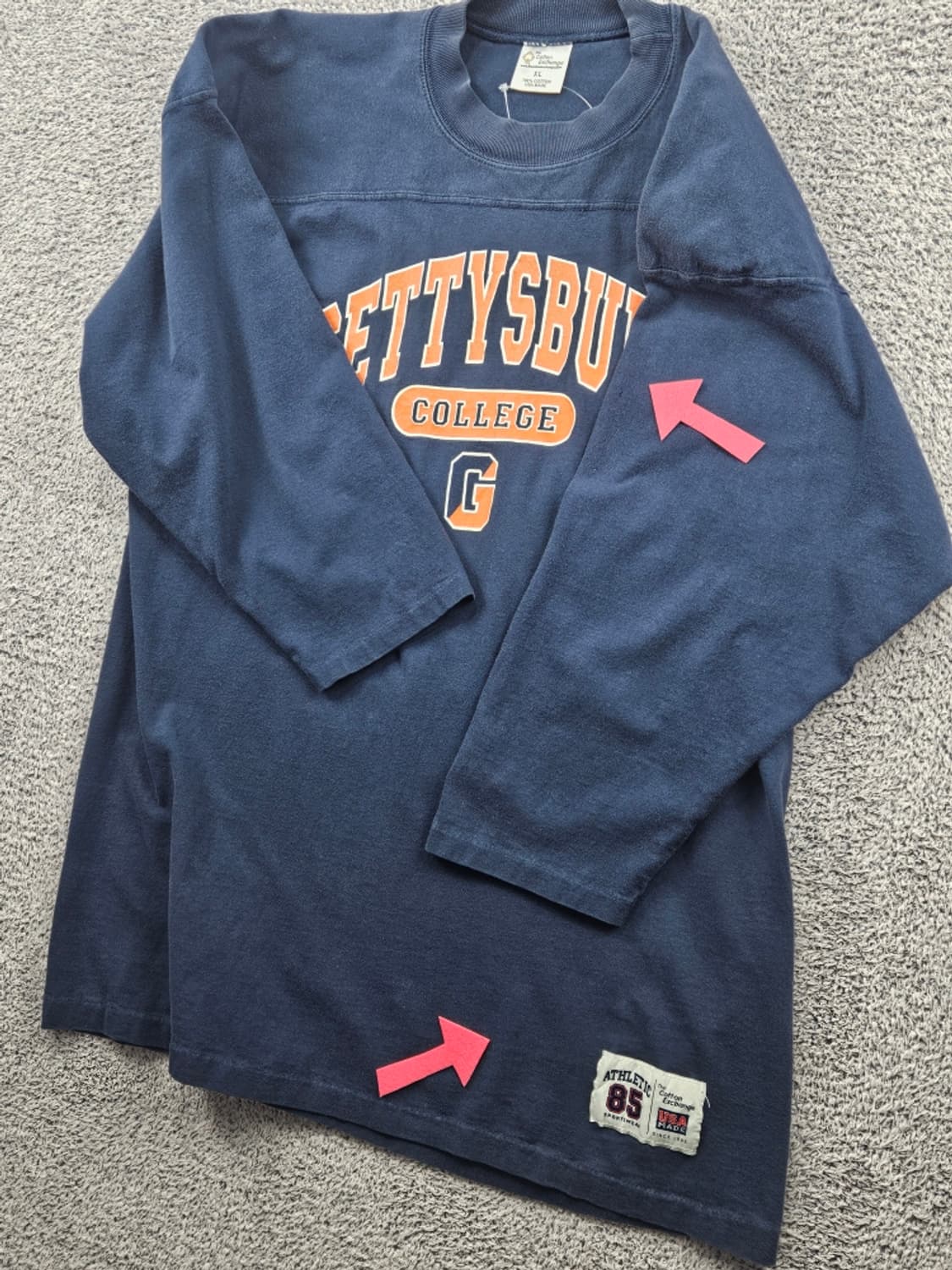 90's USA 게티스버그 싱글스티치 롱 슬리브 ( XL )/ 11450 상품이미지8