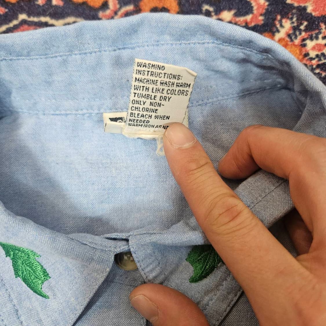 Falls Creek 90's 아메리칸 빈티지 호박 자수 루즈핏셔츠 상품이미지6