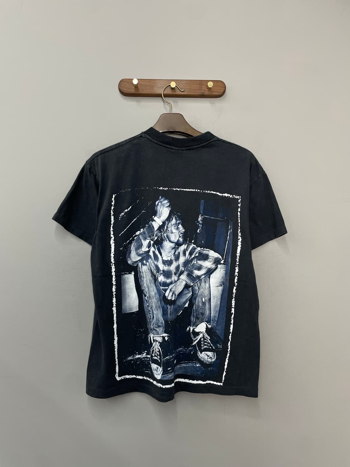 빈티지 너바나 밴드 커트 코베인 프린팅 반팔 H2400 상품이미지4