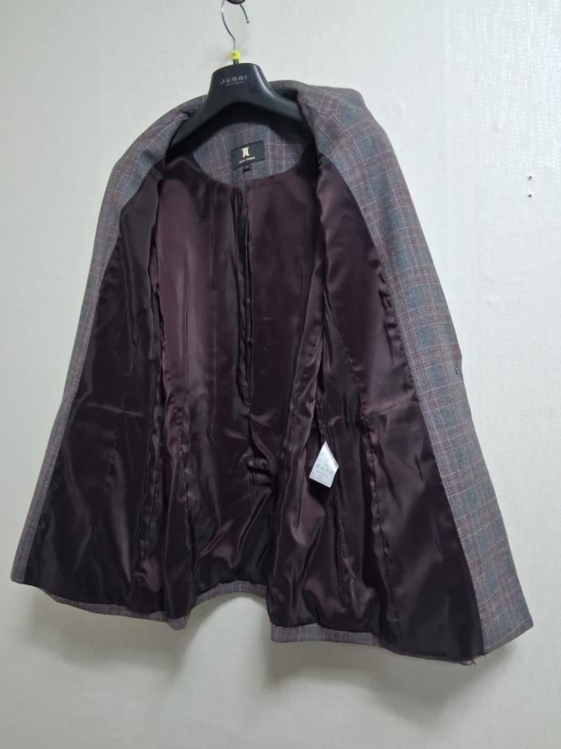 JOINUS PREMIUM 100% 순모체크쟈켓 피트77 여유있게는 66 상품이미지3