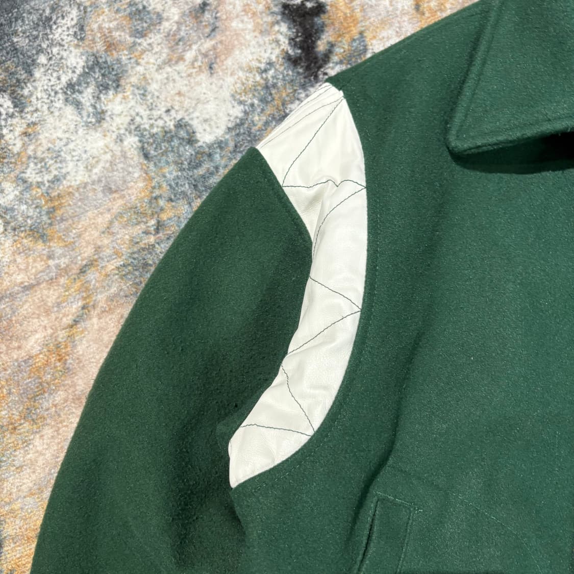 NIX 그린 바시티 빈티지자켓 상품이미지3