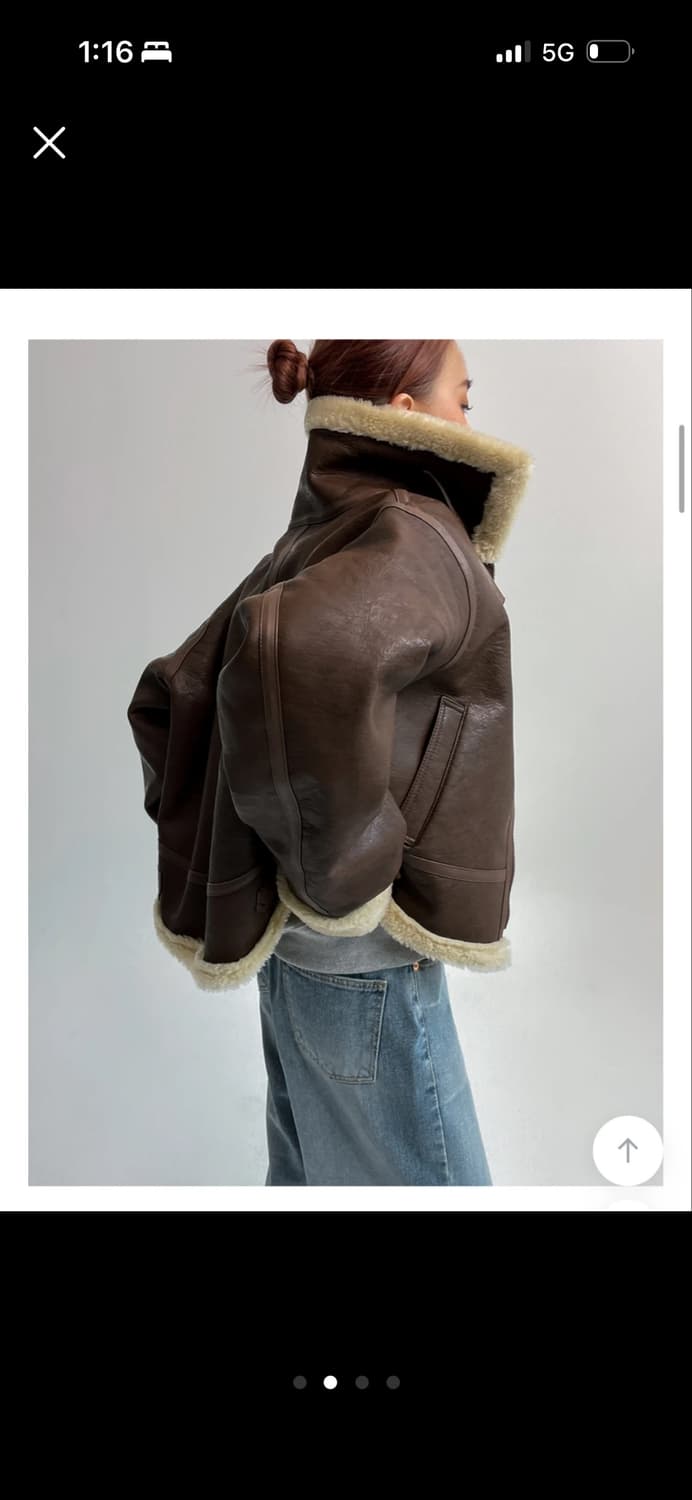 블랙업 라메스 무스탕 상품이미지2