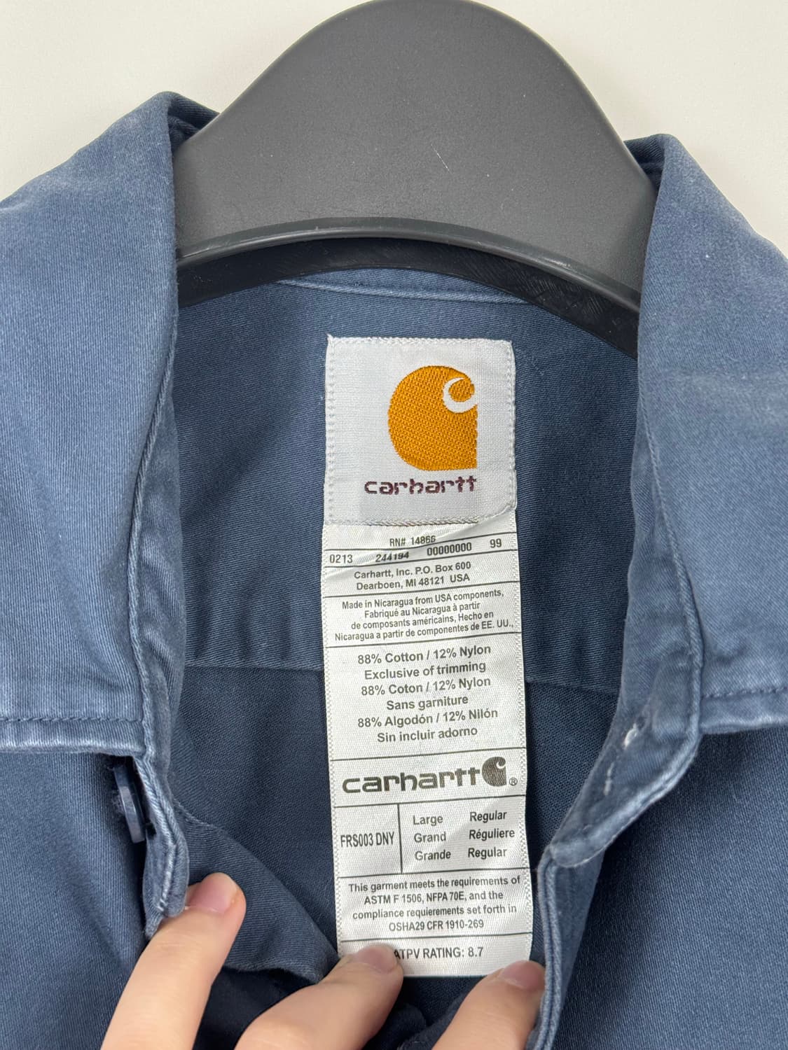 b213) 칼하트 워크 청셔츠 상품이미지3