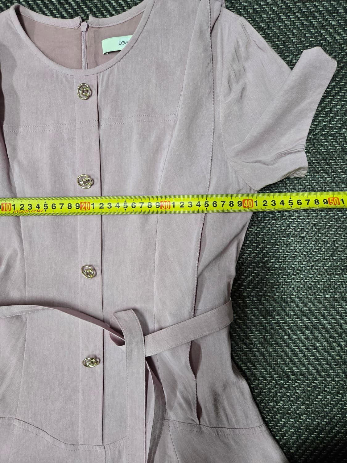 듀엘 프릴 라운드넥 벨티드 원피스 상품이미지7