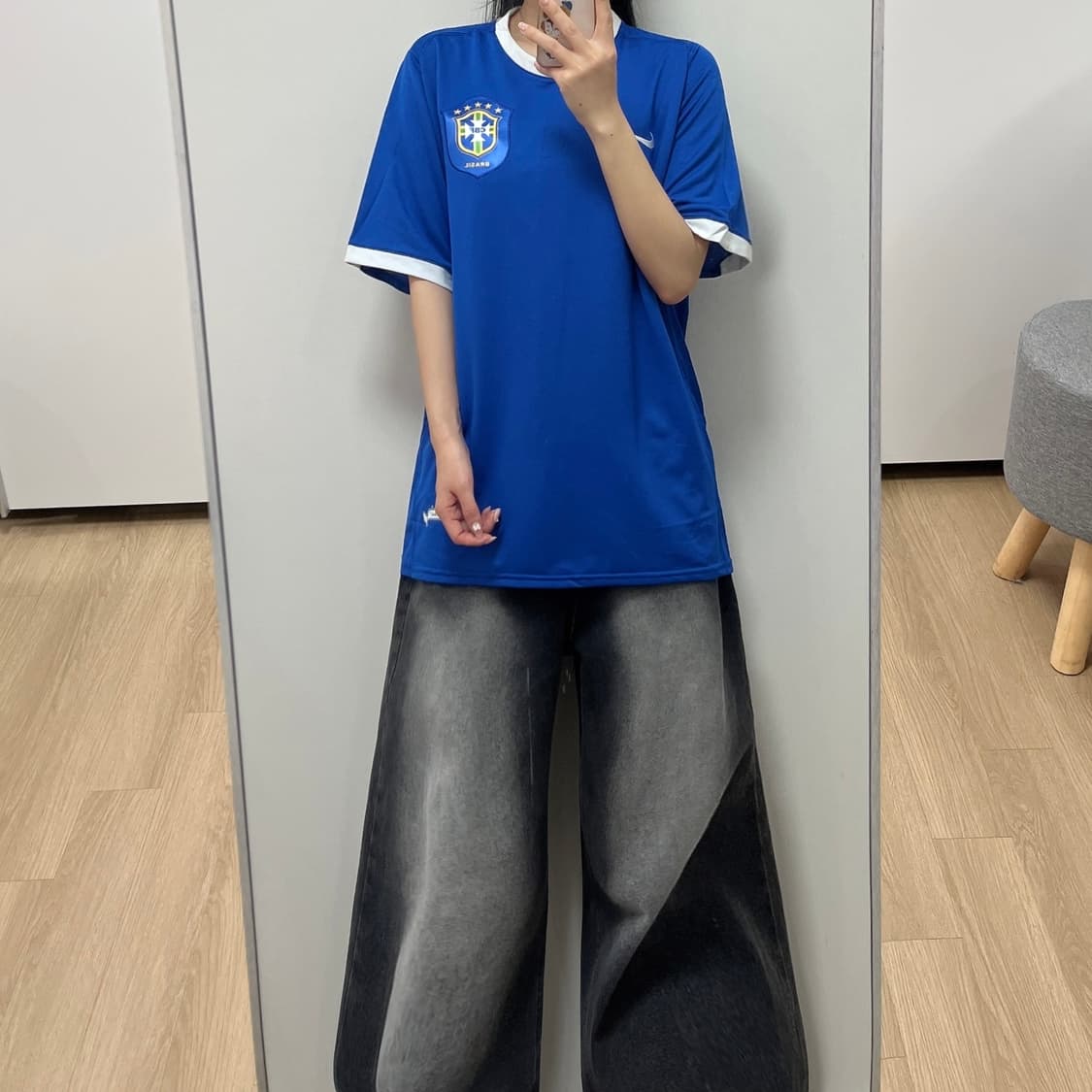 (새상품) 나이키 06-08 브라질 국대 어웨이 반팔 유니폼 상품이미지1