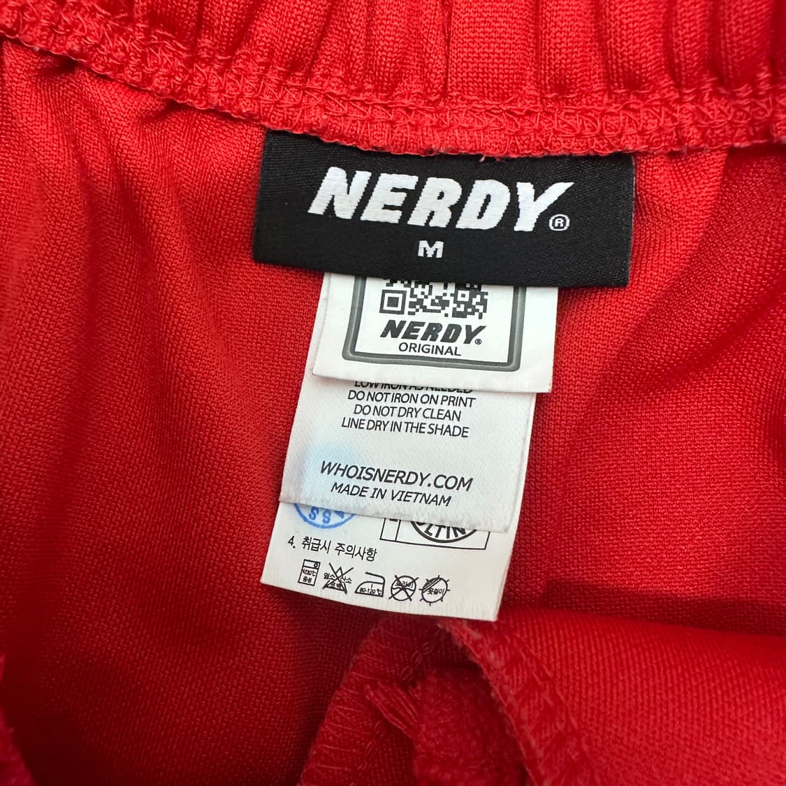 NERDY 널디 여성 반바지 운동복 레드 M 상품이미지3