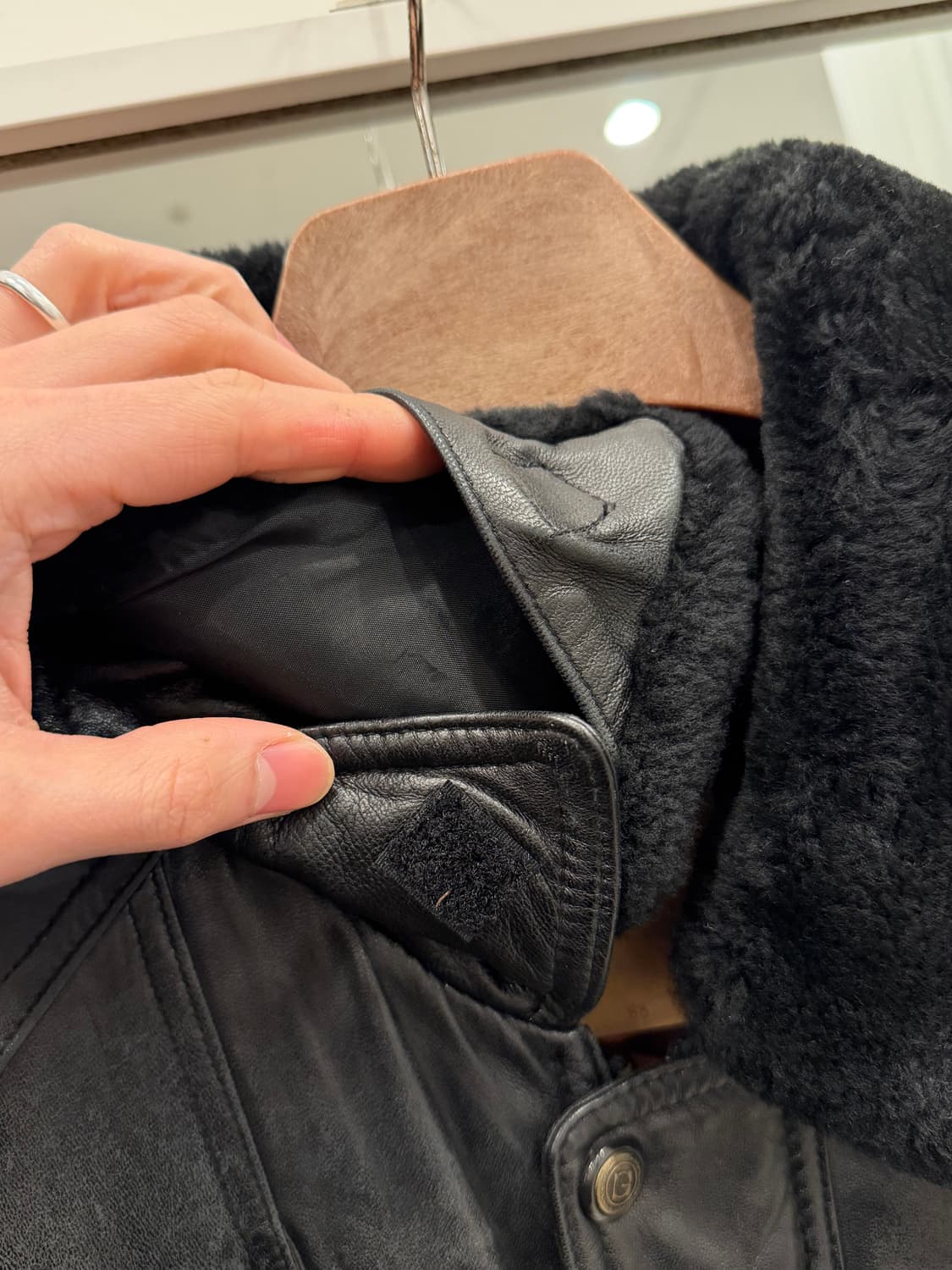 90s Vtg 빈티지 쉽스킨 무스탕 레더 자켓 상품이미지8