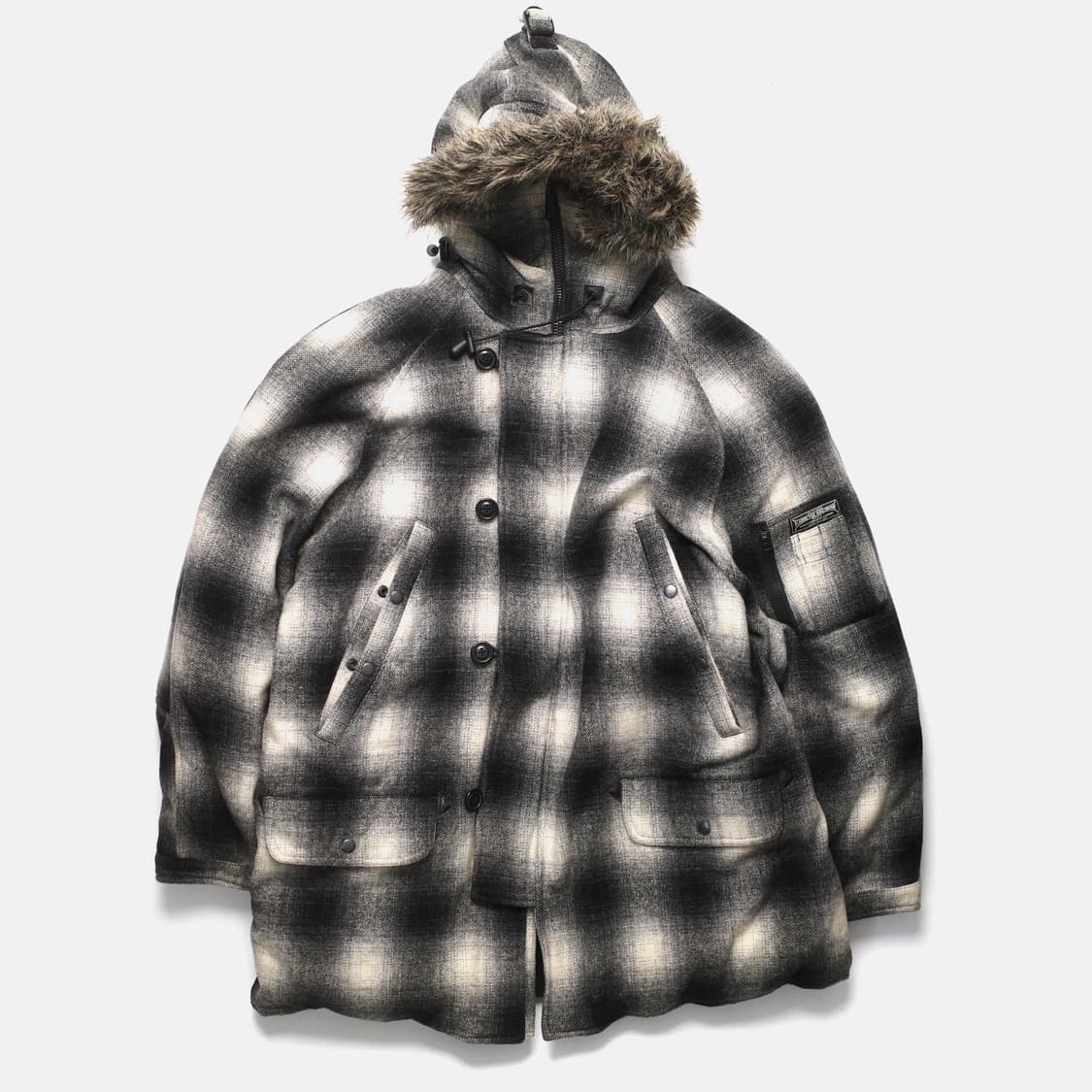 2000's Polo Jeans Ombre Plaid Down Parka 상품이미지1