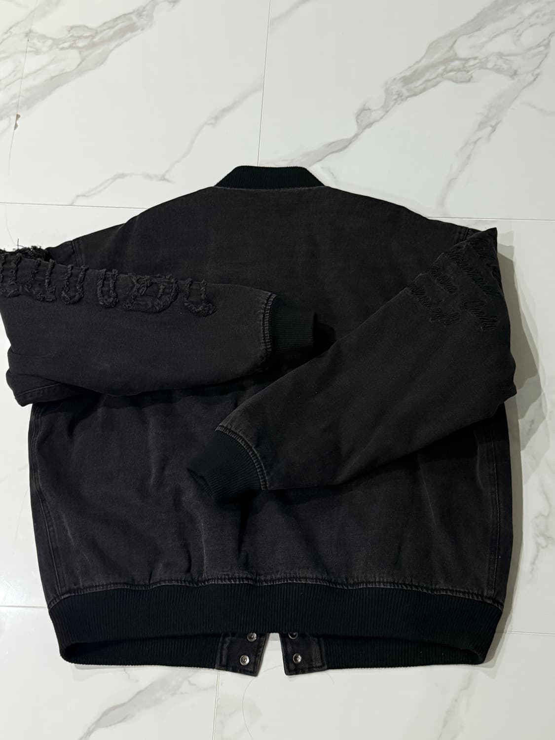 이스트쿤스트 데님 바시티 자켓 블랙 S 상품이미지6