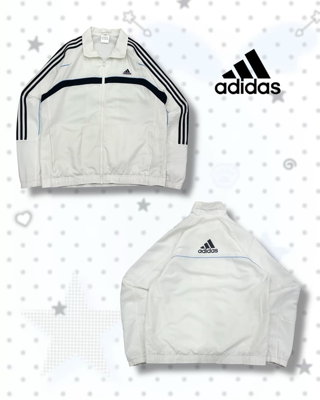 아디다스 화이트 바람막이 상품이미지2