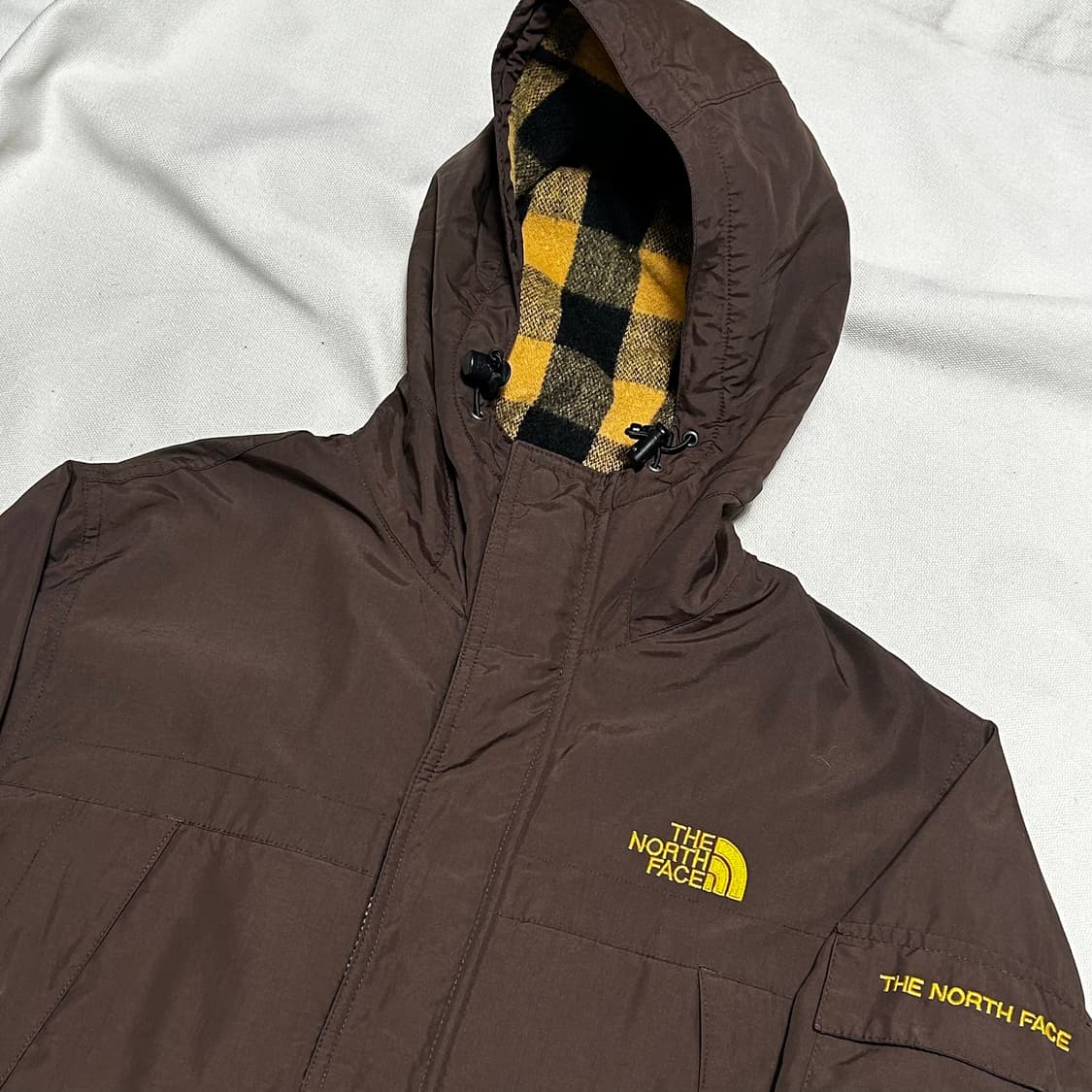 M 노스페이스 브라운 후드 바람막이 상품이미지1