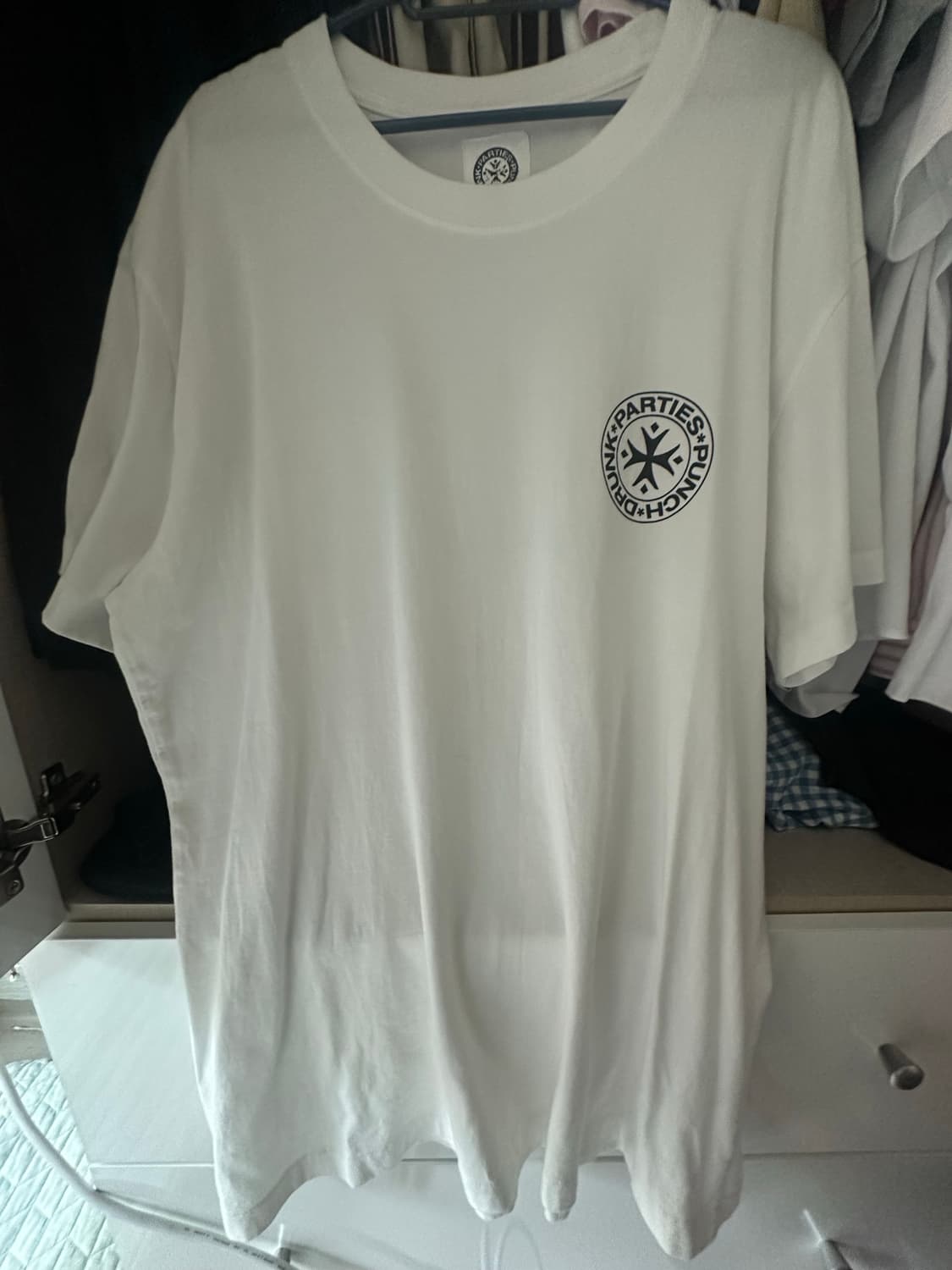 펀치드렁크파티즈 Circle Logo Narrow Tee (WHITE) 상품이미지3