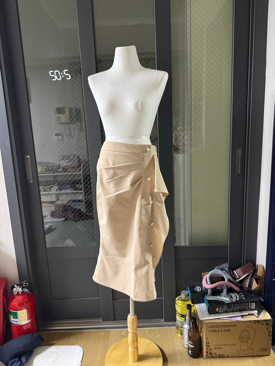 1104라이너 슈퍼린짱 베이지 린넨 셋업 상품이미지3