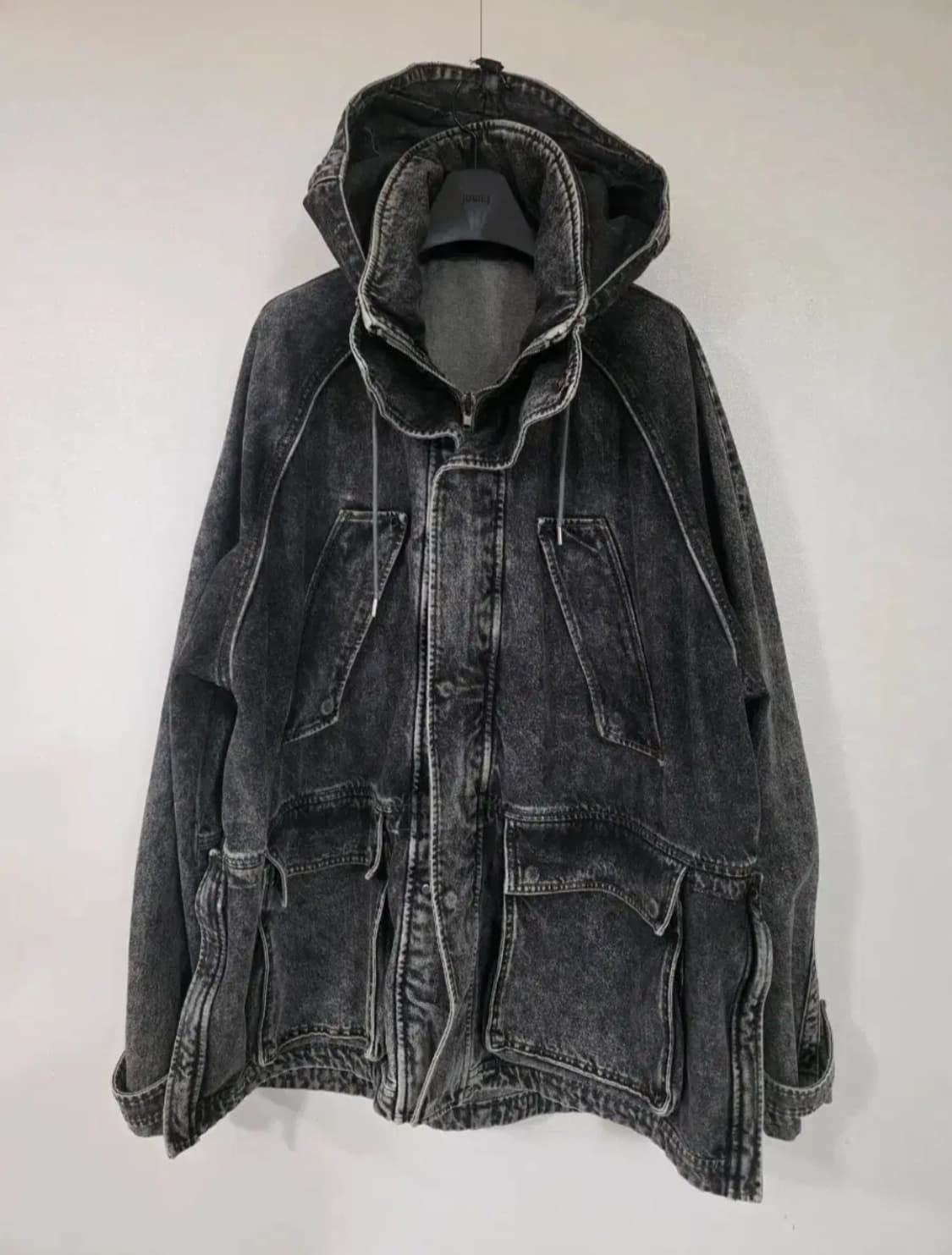 준지 라이트 그레이 워싱 오버사이즈 데님 자켓 상품이미지4
