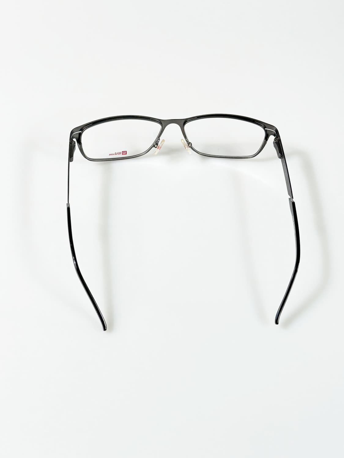 90s WILSON 다크 그레이 메탈릭 스퀘어 빈티지 안경 상품이미지5