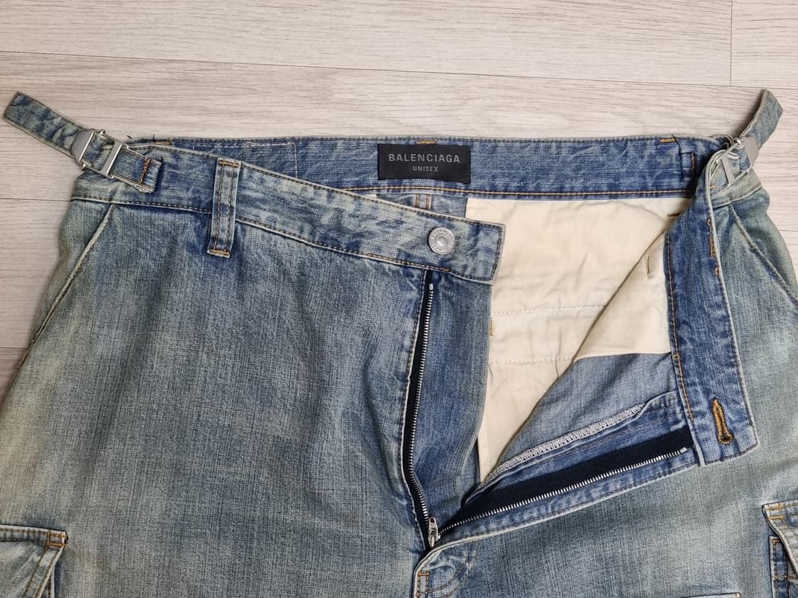 발렌시아가 재패니즈 컨버터블 데님 카고 연청 M 상품이미지3