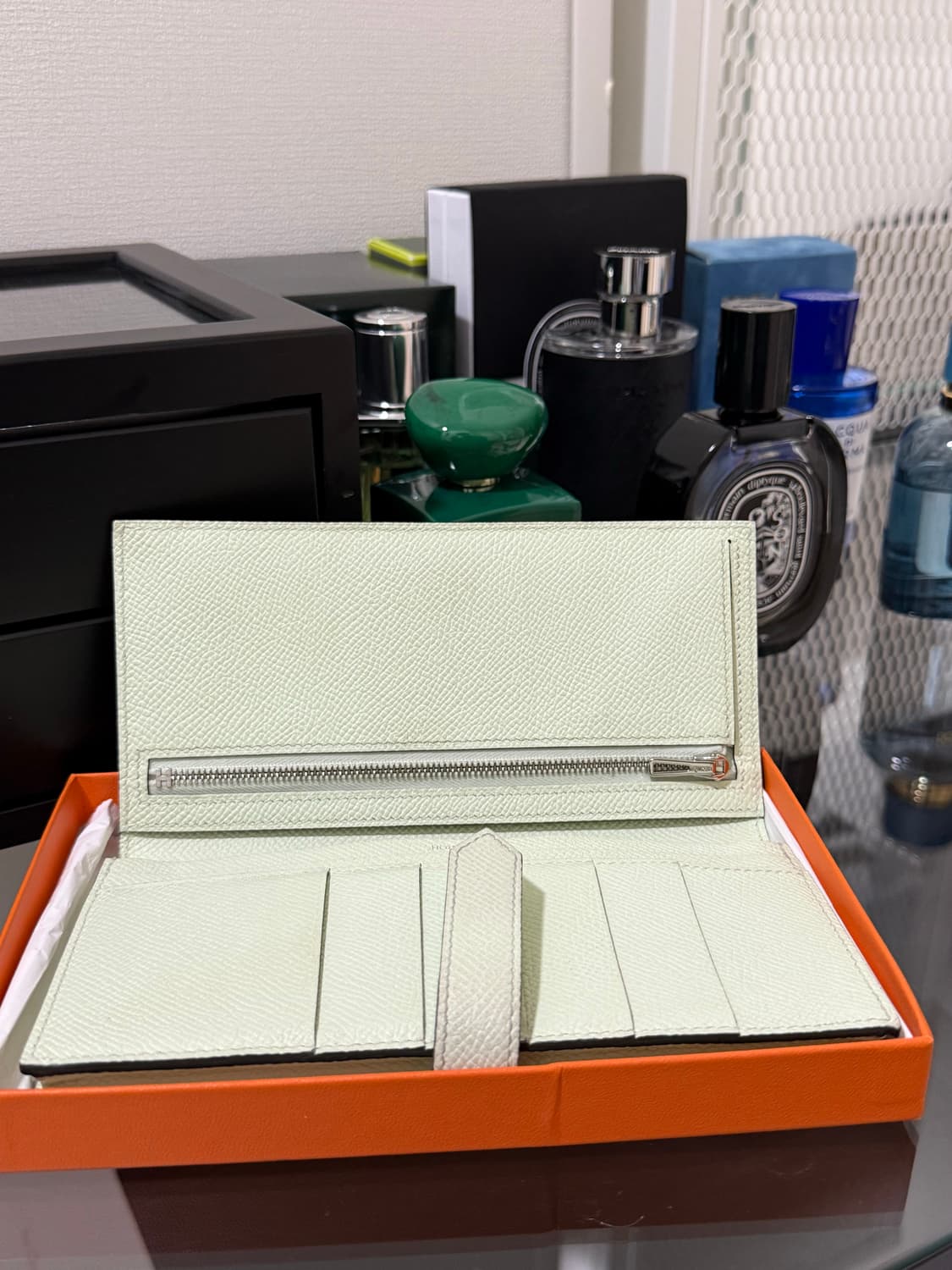 (정품) 에르메스 베안 장지갑 민트색상 상품이미지3