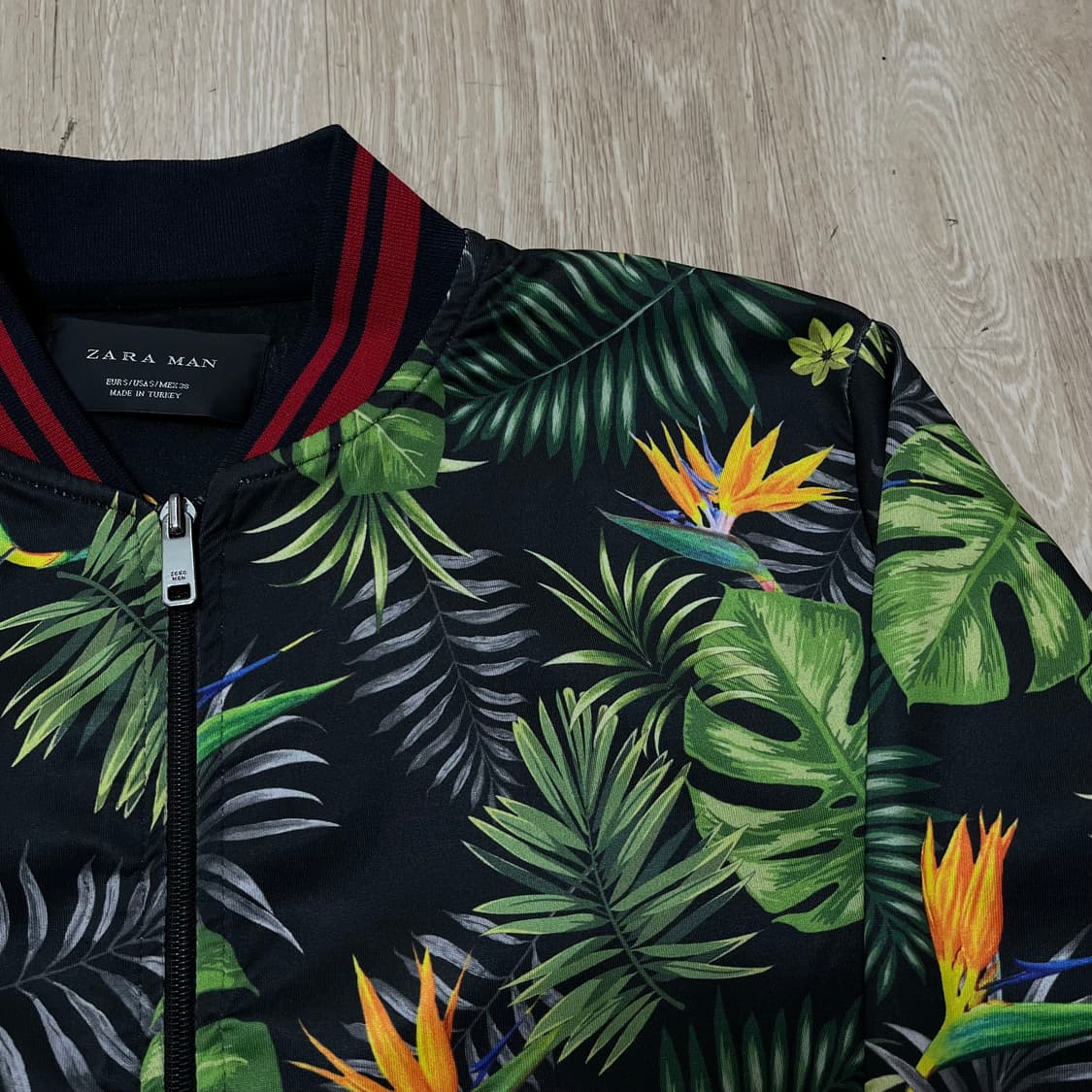 자라 맨 트로피컬 리프 하와이안 져지 트랙탑 자켓 S/90 상품이미지4