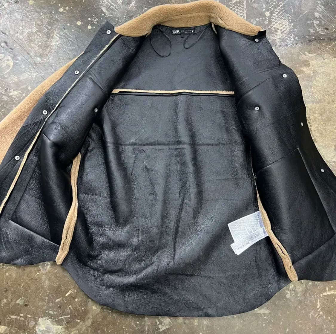 66) ZARA 자라 오버핏 양털 무스탕자켓 상품이미지7